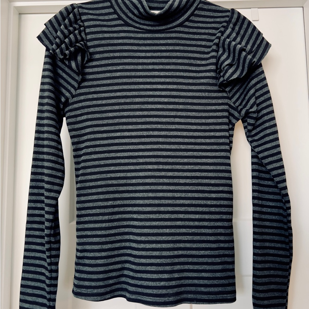 Anthropologie Women’s t.la Ruffled Long Sleeve Turtleneck Top